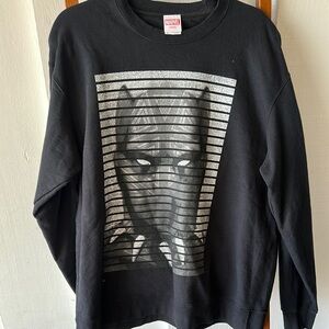 Marvel Black Panther Striped Black Sweatshirt